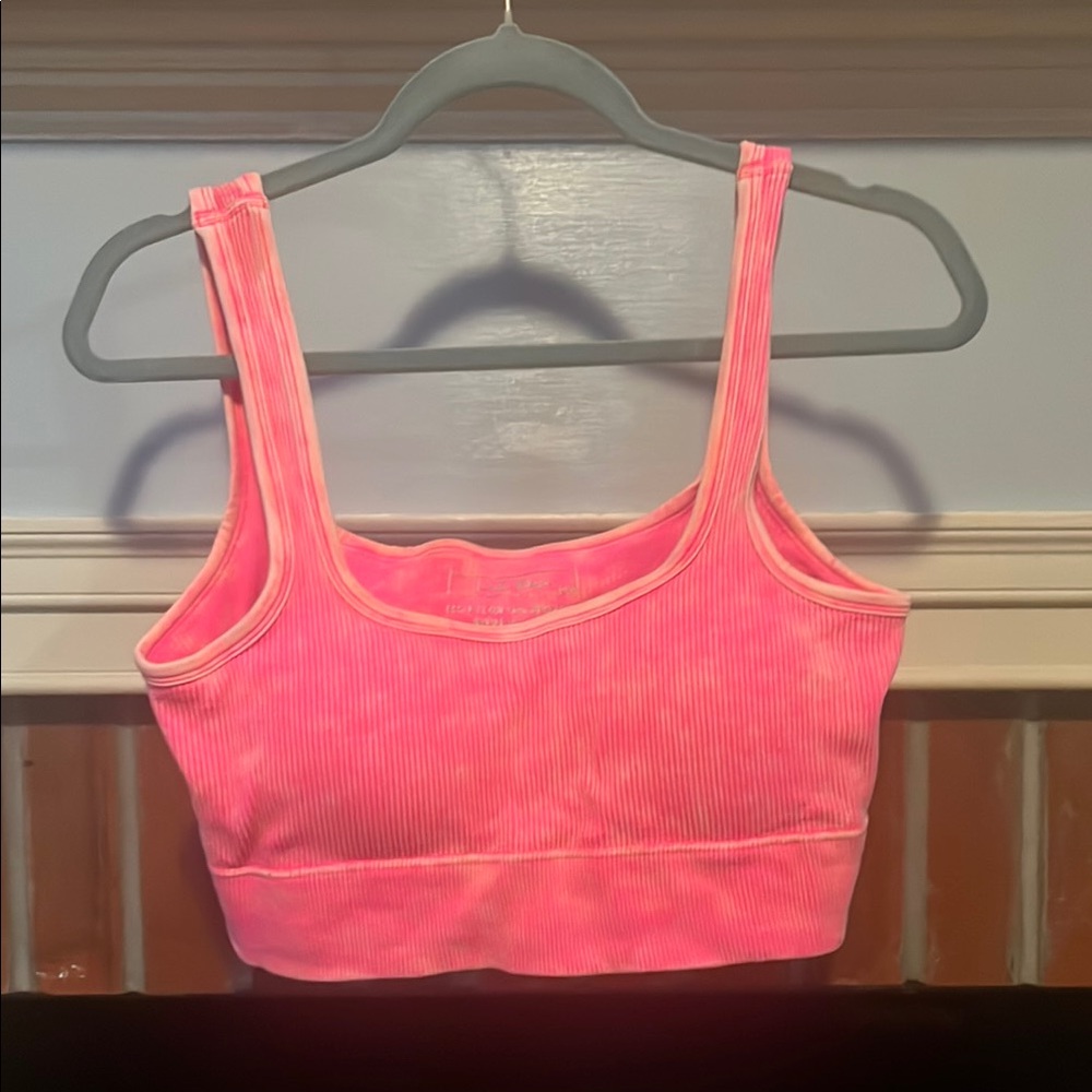 Vibrant Pink Ribbed Crop Top